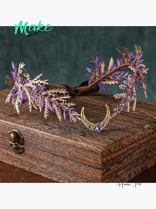 Woodland Fairy Crown Circlet for Renaissance Faire Halloween Elf Cosplay main image 6
